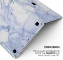 Marble & Digital Blue Frosted Foil V6 - Skin Decal Wrap Kit Compatible with the Apple MacBook Pro, Pro with Touch Bar or Air (11", 12", 13", 15" & 16" - All Versions Available)