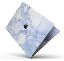 Marble & Digital Blue Frosted Foil V6 - Skin Decal Wrap Kit Compatible with the Apple MacBook Pro, Pro with Touch Bar or Air (11", 12", 13", 15" & 16" - All Versions Available)