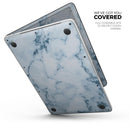 Marble & Digital Blue Frosted Foil V7 - Skin Decal Wrap Kit Compatible with the Apple MacBook Pro, Pro with Touch Bar or Air (11", 12", 13", 15" & 16" - All Versions Available)