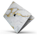 Marble & Digital Gold Foil V1 - Skin Decal Wrap Kit Compatible with the Apple MacBook Pro, Pro with Touch Bar or Air (11", 12", 13", 15" & 16" - All Versions Available)