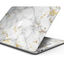 Marble & Digital Gold Foil V3 - Skin Decal Wrap Kit Compatible with the Apple MacBook Pro, Pro with Touch Bar or Air (11", 12", 13", 15" & 16" - All Versions Available)