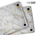 Marble & Digital Gold Foil V3 - Skin Decal Wrap Kit Compatible with the Apple MacBook Pro, Pro with Touch Bar or Air (11", 12", 13", 15" & 16" - All Versions Available)