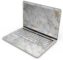 Marble & Digital Gold Foil V3 - Skin Decal Wrap Kit Compatible with the Apple MacBook Pro, Pro with Touch Bar or Air (11", 12", 13", 15" & 16" - All Versions Available)