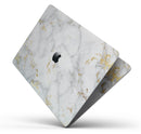 Marble & Digital Gold Foil V3 - Skin Decal Wrap Kit Compatible with the Apple MacBook Pro, Pro with Touch Bar or Air (11", 12", 13", 15" & 16" - All Versions Available)