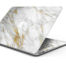 Marble & Digital Gold Foil V4 - Skin Decal Wrap Kit Compatible with the Apple MacBook Pro, Pro with Touch Bar or Air (11", 12", 13", 15" & 16" - All Versions Available)