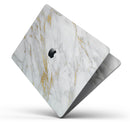 Marble & Digital Gold Foil V4 - Skin Decal Wrap Kit Compatible with the Apple MacBook Pro, Pro with Touch Bar or Air (11", 12", 13", 15" & 16" - All Versions Available)