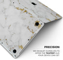 Marble & Digital Gold Foil V6 - Skin Decal Wrap Kit Compatible with the Apple MacBook Pro, Pro with Touch Bar or Air (11", 12", 13", 15" & 16" - All Versions Available)