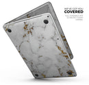 Marble & Digital Gold Foil V6 - Skin Decal Wrap Kit Compatible with the Apple MacBook Pro, Pro with Touch Bar or Air (11", 12", 13", 15" & 16" - All Versions Available)