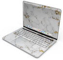 Marble & Digital Gold Foil V6 - Skin Decal Wrap Kit Compatible with the Apple MacBook Pro, Pro with Touch Bar or Air (11", 12", 13", 15" & 16" - All Versions Available)