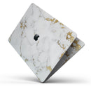 Marble & Digital Gold Foil V6 - Skin Decal Wrap Kit Compatible with the Apple MacBook Pro, Pro with Touch Bar or Air (11", 12", 13", 15" & 16" - All Versions Available)