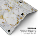 Marble & Digital Gold Foil V7 - Skin Decal Wrap Kit Compatible with the Apple MacBook Pro, Pro with Touch Bar or Air (11", 12", 13", 15" & 16" - All Versions Available)