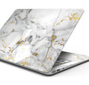 Marble & Digital Gold Foil V8 - Skin Decal Wrap Kit Compatible with the Apple MacBook Pro, Pro with Touch Bar or Air (11", 12", 13", 15" & 16" - All Versions Available)