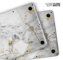Marble & Digital Gold Foil V8 - Skin Decal Wrap Kit Compatible with the Apple MacBook Pro, Pro with Touch Bar or Air (11", 12", 13", 15" & 16" - All Versions Available)
