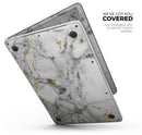 Marble & Digital Gold Foil V8 - Skin Decal Wrap Kit Compatible with the Apple MacBook Pro, Pro with Touch Bar or Air (11", 12", 13", 15" & 16" - All Versions Available)