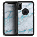 Marble & Digital Blue Frosted Foil V1 - Skin Kit for the iPhone OtterBox Cases