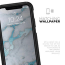 Marble & Digital Blue Frosted Foil V1 - Skin Kit for the iPhone OtterBox Cases