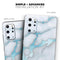 Marble & Digital Blue Frosted Foil V1 - Skin-Kit for the Samsung Galaxy S-Series S20, S20 Plus, S20 Ultra , S10 & others (All Galaxy Devices Available)