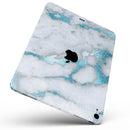 Marble & Digital Blue Frosted Foil V1 - Full Body Skin Decal for the Apple iPad Pro 12.9", 11", 10.5", 9.7", Air or Mini (All Models Available)