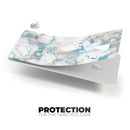 Marble & Digital Blue Frosted Foil V2 - Premium Protective Decal Skin-Kit for the Apple Credit Card