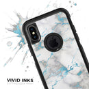 Marble & Digital Blue Frosted Foil V2 - Skin Kit for the iPhone OtterBox Cases