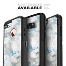 Marble & Digital Blue Frosted Foil V2 - Skin Kit for the iPhone OtterBox Cases
