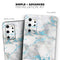 Marble & Digital Blue Frosted Foil V2 - Skin-Kit for the Samsung Galaxy S-Series S20, S20 Plus, S20 Ultra , S10 & others (All Galaxy Devices Available)