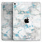 Marble & Digital Blue Frosted Foil V2 - Full Body Skin Decal for the Apple iPad Pro 12.9", 11", 10.5", 9.7", Air or Mini (All Models Available)
