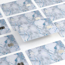 Marble & Digital Blue Frosted Foil V3 - Premium Protective Decal Skin-Kit for the Apple Credit Card