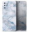 Marble & Digital Blue Frosted Foil V3 - Skin-Kit for the Samsung Galaxy S-Series S20, S20 Plus, S20 Ultra , S10 & others (All Galaxy Devices Available)