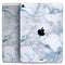 Marble & Digital Blue Frosted Foil V3 - Full Body Skin Decal for the Apple iPad Pro 12.9", 11", 10.5", 9.7", Air or Mini (All Models Available)