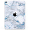 Marble & Digital Blue Frosted Foil V3 - Full Body Skin Decal for the Apple iPad Pro 12.9", 11", 10.5", 9.7", Air or Mini (All Models Available)