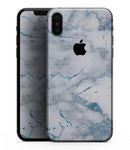 Marble & Digital Blue Frosted Foil V3 - iPhone XS MAX, XS/X, 8/8+, 7/7+, 5/5S/SE Skin-Kit (All iPhones Available)
