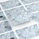 Marble & Digital Blue Frosted Foil V4 - Premium Protective Decal Skin-Kit for the Apple Credit Card
