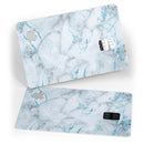 Marble & Digital Blue Frosted Foil V4 - Premium Protective Decal Skin-Kit for the Apple Credit Card