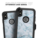 Marble & Digital Blue Frosted Foil V4 - Skin Kit for the iPhone OtterBox Cases