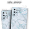 Marble & Digital Blue Frosted Foil V4 - Skin-Kit for the Samsung Galaxy S-Series S20, S20 Plus, S20 Ultra , S10 & others (All Galaxy Devices Available)