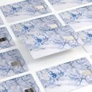 Marble & Digital Blue Frosted Foil V5 - Premium Protective Decal Skin-Kit for the Apple Credit Card