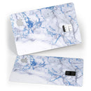 Marble & Digital Blue Frosted Foil V5 - Premium Protective Decal Skin-Kit for the Apple Credit Card