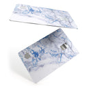 Marble & Digital Blue Frosted Foil V5 - Premium Protective Decal Skin-Kit for the Apple Credit Card