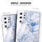 Marble & Digital Blue Frosted Foil V5 - Skin-Kit for the Samsung Galaxy S-Series S20, S20 Plus, S20 Ultra , S10 & others (All Galaxy Devices Available)