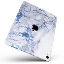 Marble & Digital Blue Frosted Foil V5 - Full Body Skin Decal for the Apple iPad Pro 12.9", 11", 10.5", 9.7", Air or Mini (All Models Available)