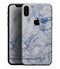 Marble & Digital Blue Frosted Foil V5 - iPhone XS MAX, XS/X, 8/8+, 7/7+, 5/5S/SE Skin-Kit (All iPhones Available)