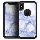 Marble & Digital Blue Frosted Foil V6 - Skin Kit for the iPhone OtterBox Cases