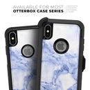 Marble & Digital Blue Frosted Foil V6 - Skin Kit for the iPhone OtterBox Cases