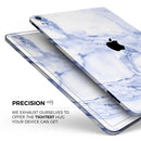 Marble & Digital Blue Frosted Foil V6 - Full Body Skin Decal for the Apple iPad Pro 12.9", 11", 10.5", 9.7", Air or Mini (All Models Available)