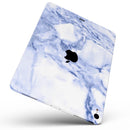 Marble & Digital Blue Frosted Foil V6 - Full Body Skin Decal for the Apple iPad Pro 12.9", 11", 10.5", 9.7", Air or Mini (All Models Available)