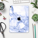 Marble & Digital Blue Frosted Foil V6 - Full Body Skin Decal for the Apple iPad Pro 12.9", 11", 10.5", 9.7", Air or Mini (All Models Available)