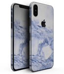 Marble & Digital Blue Frosted Foil V6 - iPhone XS MAX, XS/X, 8/8+, 7/7+, 5/5S/SE Skin-Kit (All iPhones Available)