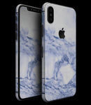 Marble & Digital Blue Frosted Foil V6 - iPhone XS MAX, XS/X, 8/8+, 7/7+, 5/5S/SE Skin-Kit (All iPhones Available)