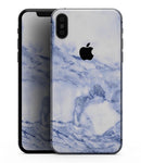 Marble & Digital Blue Frosted Foil V6 - iPhone XS MAX, XS/X, 8/8+, 7/7+, 5/5S/SE Skin-Kit (All iPhones Available)